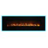 Amantii 60" Flush Mount fireplace with Black Glass Surround Log set 9