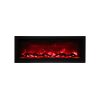 Amantii Clean Face Built-In Electric Fireplace with Media and Black Steel Surround