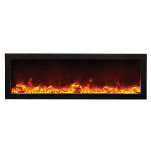 Amantii Panorama Deep Electric Wall Mount Fireplace with Black Surround