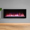 Amantii Symmetry Series 42-Inch Built-In Electric Fireplace with Black Steel Surround