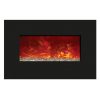 Amantii WM-BI-26-3623 26 In. Electric Fireplace With 36 x 23 In. Black Glass & Back Light