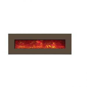 Amantii WM-BI-43-5123-MODERNAUBURN 43 In. Electric Fireplace With 51 x 23 In. Modern Auburn Steel Surround