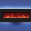 Amantii WM-BI-48-5823 48 In. Electric Fireplace With 58 x 23 In. Black Glass & Back Light 6