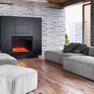 Amantii Zero Clearance Series Built-In Electric Fireplace with Arched Frame