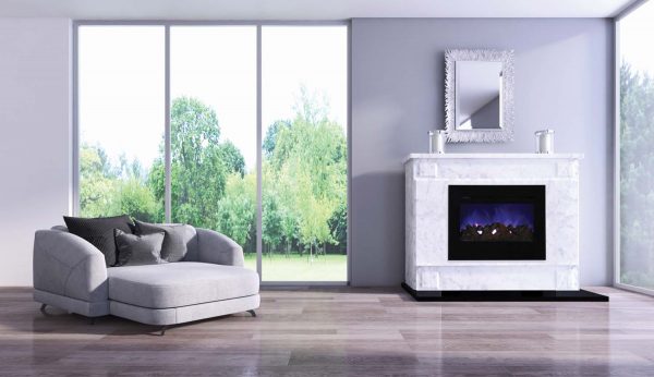 Amantii Zero Clearance Series Built-In Flush Mount Electric Fireplace