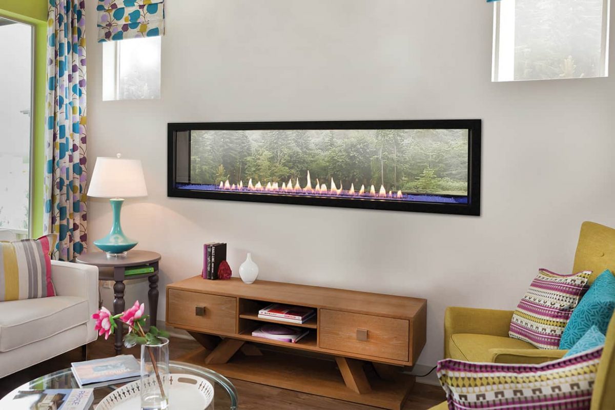 American Hearth Boulevard 60" Linear See-Through Vent Free Fireplace