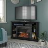 Ameriwood Home Overland Electric Corner Fireplace up to 50" in Black