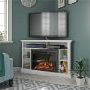 Ameriwood Home Overland Electric Corner Fireplace up to 50" in White 4