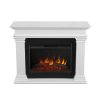 Antero Grand Electric Fireplace in White by Real Flame 7