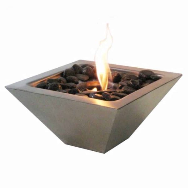 Anywhere Fireplace 90295 Empire Indoor Outdoor Fireplace with Polished Black Rocks