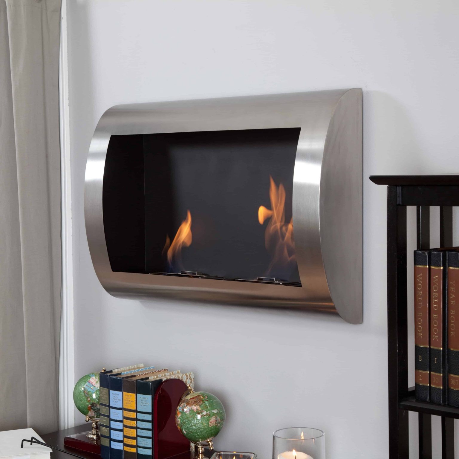 real flame electric fireplace 3d