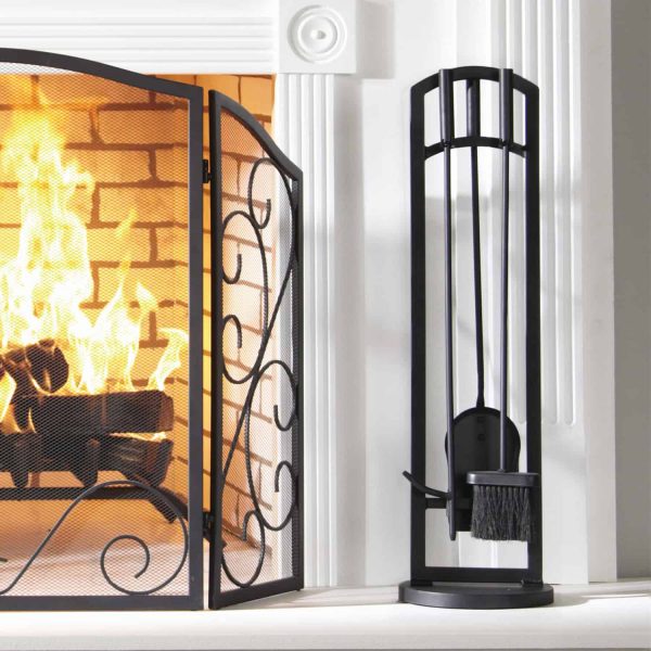 Arched 4 Piece Fireplace Toolset 1