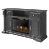 Arlington 60-in Media Electric Fireplace with Bluetooth in Aged Black Finish