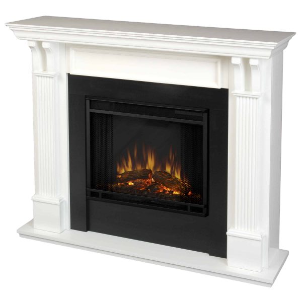 Ashley Indoor Electric Fireplace in White by Real Flame