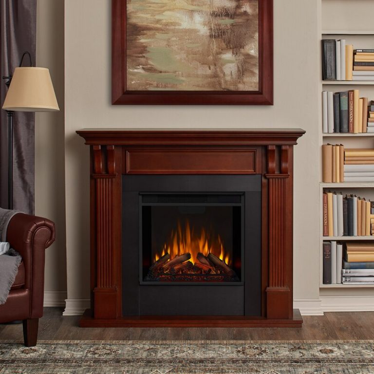 Ashley Indoor Electric Fireplace in Mahogany by Real Flame