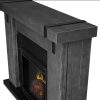 Aspen Electric Fireplace in Gray Barnwood by Real Flame 9
