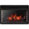 BELLEZE 26" Electric Fireplace Insert Heater with Log Hearth Flame and Remote