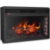 BELLEZE 26" Electric Fireplace Insert Heater with Log Hearth Flame and Remote,1400W Black 8