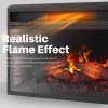 BELLEZE 26" Electric Fireplace Insert Heater with Log Hearth Flame and Remote,1400W Black 10