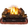 Barton 18-inch Fireplace Log Grate Split Oak Vent Free Natural Gas ANSI Certified Burner Adjustable Flame