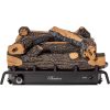 Barton 18-inch Fireplace Log Grate Split Oak Vent Free Natural Gas ANSI Certified Burner Adjustable Flame 4