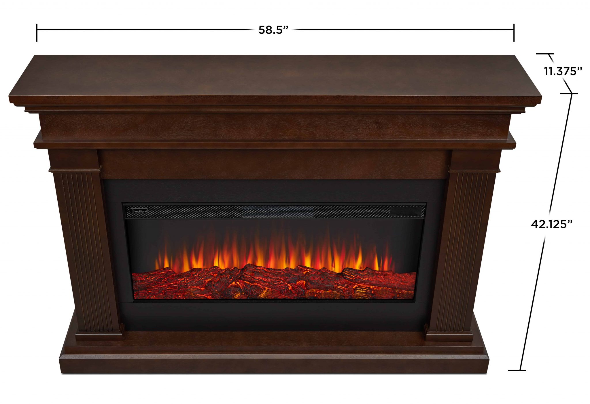 Beau Electric Fireplace in Dk Walnut by Real Flame - Fireplacess.com