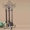 Beaumont Lane Metal Fireplace Tools in Cocoa Brown (Set of 5) 2