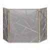 Beaumont Lane Modern Fireplace Screen in Antiqued Silver 4