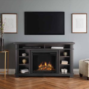 Belford Electric Fireplace in Gray by Real Flame