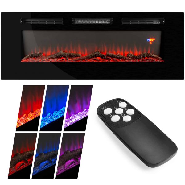 Best Choice Products 1500W 40in Electric Fireplace Heater Recessed and Wall Mounted w/ Remote