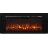 Best Choice Products 1500W 50in Heat Adjustable In-Wall Recessed Electric Fireplace Heater w/ Remote Control