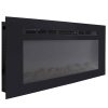 Best Choice Products 1500W 50in Heat Adjustable In-Wall Recessed Electric Fireplace Heater w/ Remote Control 6