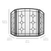Best Choice Products 3-Panel 48x30in Glass Diamond Accent Handcrafted Iron Mesh Fireplace Screen, Spark Guard Gate 10