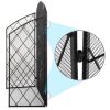 Best Choice Products 3-Panel 50x30in Wrought Iron Mesh Fireplace Screen, Spark Guard Protector Gate w/ Folding Panels 8