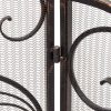 Best Choice Products 3-Panel 55x33in Wrought Iron Fireplace Safety Screen Decorative Scroll Spark Guard Cover 10