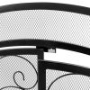 Best Choice Products Single Panel 43x37in Wrought Iron Mesh Fireplace Screen Spark Guard Gate w/ Magnetic Doors 10