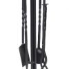 Black 5 Piece Wrought Iron Fireset - 30.5 inch