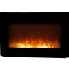 Black Wall Mounted Electric Fireplace 7
