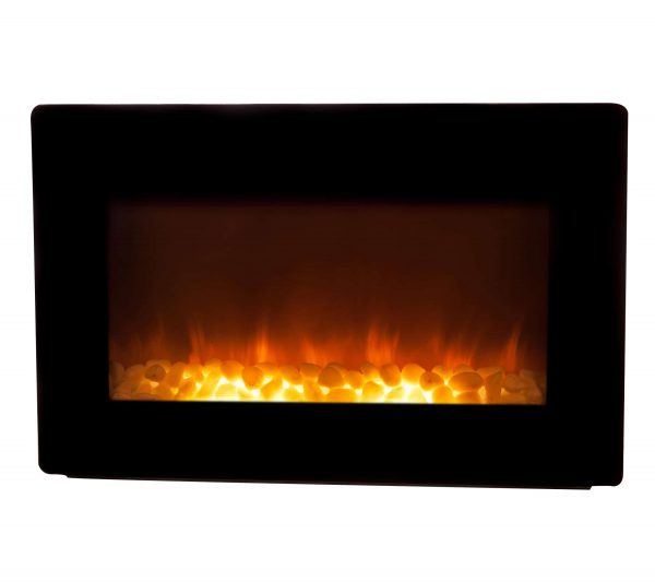 Black Wall Mounted Electric Fireplace 1