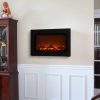 Black Wall Mounted Electric Fireplace 11