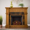 Bofyre Convertible/ Corner Electric Fireplace with Faux Slate