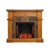 Bofyre Corner Convertible Smart Fireplace w/ Faux Stone Surround 9