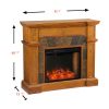 Bofyre Corner Convertible Smart Fireplace w/ Faux Stone Surround 10