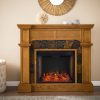 Bofyre Corner Convertible Smart Fireplace w/ Faux Stone Surround 14