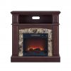Bold Flame 36 inch Faux Marble Electric Fireplace in Walnut 6