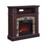Bold Flame 36 inch Faux Marble Electric Fireplace in Walnut 7