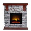 Bold Flame 38 inch Faux Stone Electric Fireplace in Brown/Tan 5