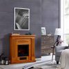Bold Flame 38 inch Wall Electric Fireplace in Oak