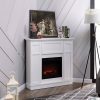 Bold Flame 40 inch Wall/Corner Electric Fireplace in White