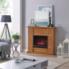 Bold Flame 43.31 inch Electric Fireplace in Golden Oak